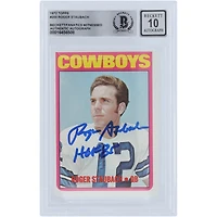 Roger Staubach Dallas Cowboys Autographed 1972 Topps #200 Beckett Fanatics Witnessed Authenticated 10 Rookie Card with "HOF 85" Inscription