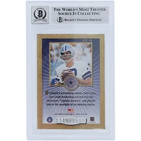 Roger Staubach Dallas Cowboys Autographed 2000 Donruss Elite Passing The Torch #PT-9 #/1500 Beckett Fanatics Witnessed Authenticated 10 Card with "Captain America" Inscription