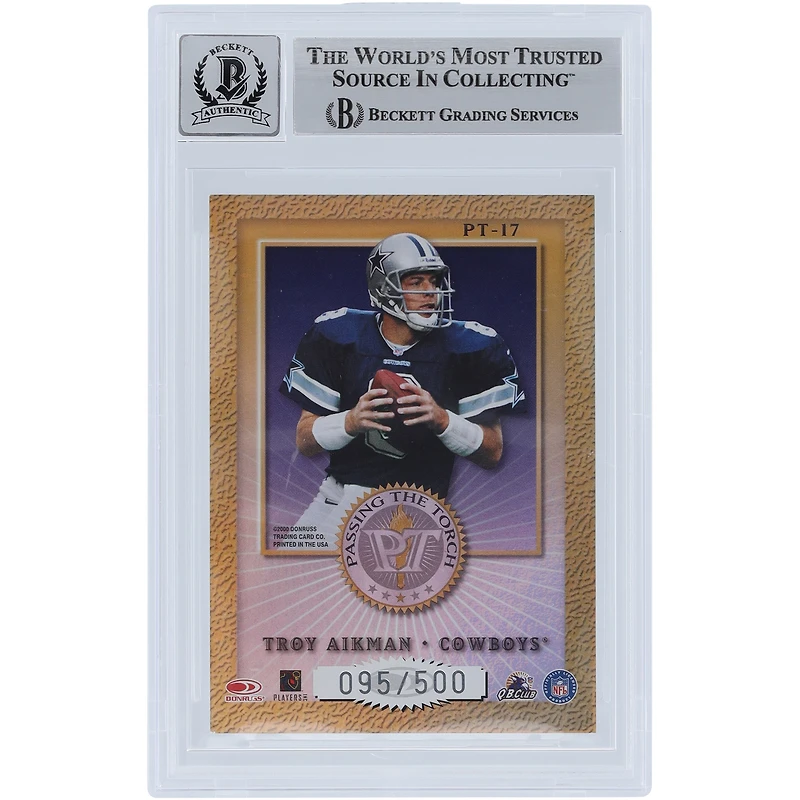 Roger Staubach Dallas Cowboys Autographed 2000 Donruss Passing the Torch #PT-17 Beckett Fanatics Witnessed Authenticated 10 Card