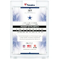Roger Staubach Dallas Cowboys Autographed 2009 Donruss Leaf Limited Monikers Legend #137 #6/12 Card