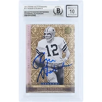Roger Staubach Dallas Cowboys Autographed 2011 Panini Gold Standard #117 #/299 Beckett Fanatics Witnessed Authenticated 10 Card