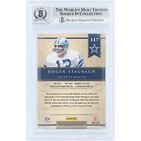 Carte autographiée de Roger Staubach (Dallas Cowboys), Panini Gold Standard 2011, n° 117/299, authentifiée par Beckett Fanatics Witnessed (10 cartes).