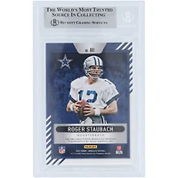 Roger Staubach Dallas Cowboys Autographed 2021 Panini Absolute Heroes Memorabilia Relic #AH1 #/99 Beckett Fanatics Witnessed Authenticated Card