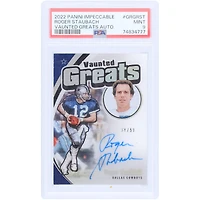 Roger Staubach Dallas Cowboys dédicacé 2022 Panini Impeccable Vaunted Greats #GRG-RST #38/50 PSA authentifié 9 cartes