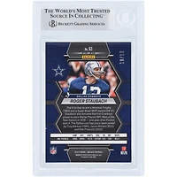 Carte authentifiée par Roger Staubach (Dallas Cowboys) - Panini Mosaic Gold 2023 n° 63, n° 10/10, certifiée par Beckett Fanatics Witnessed