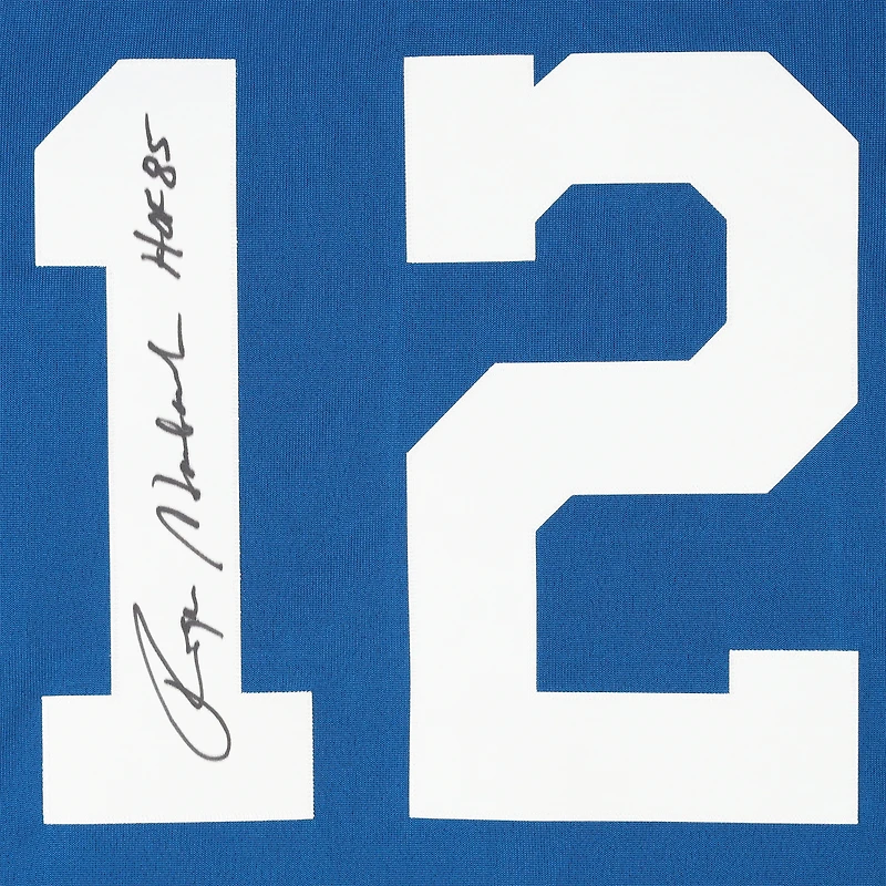 Roger Staubach Dallas Cowboys Autographed Blue Authentic Mitchell & Ness Jersey with "HOF 85" Inscription