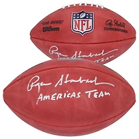 Ballon de football en couleur autographié par Roger Staubach des Cowboys de Dallas avec l'inscription « America's Team »