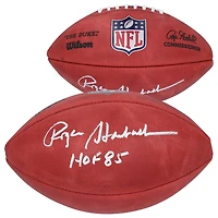 Roger Staubach Dallas Cowboys Autographed Duke Full Color Football with "HOF 85" Inscription