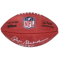 Ballon de football Duke en couleur autographié par Roger Staubach des Dallas Cowboys avec l'inscription « HOF 85 »