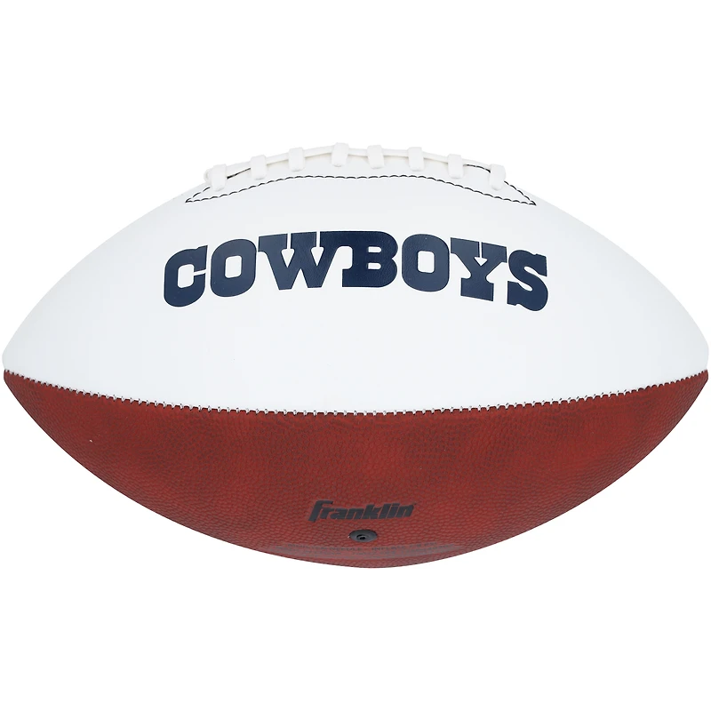 Roger Staubach Dallas Cowboys Autographed Franklin White Panel Football 