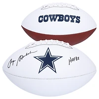 Roger Staubach Dallas Cowboys Autographed Franklin White Panel Football with "HOF 85" Inscription