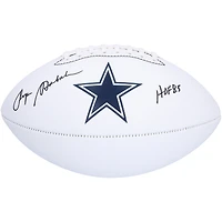 Roger Staubach Dallas Cowboys Autographed Franklin White Panel Football with "HOF 85" Inscription