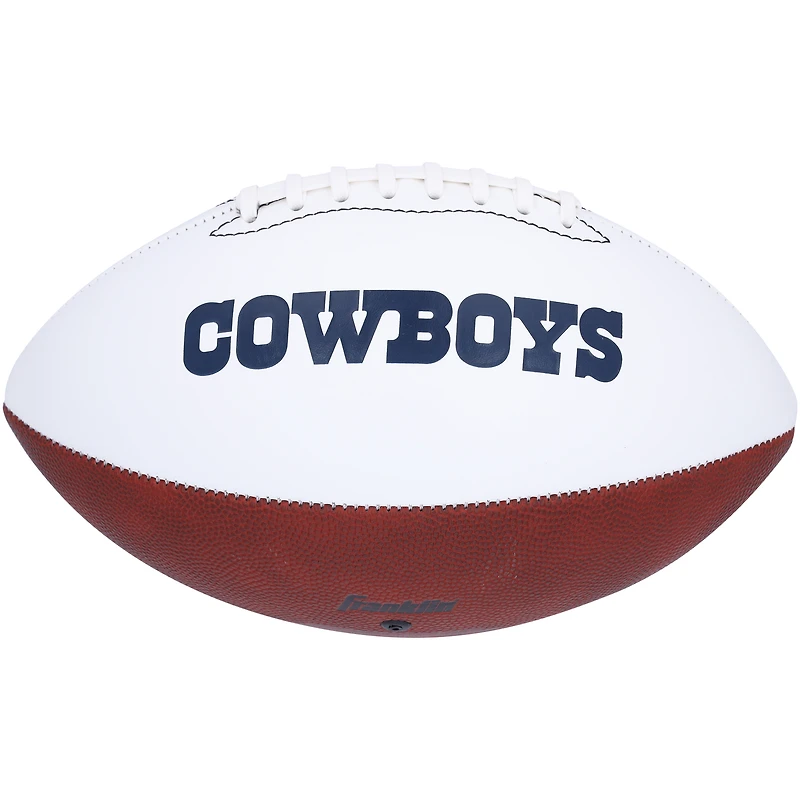 Roger Staubach Dallas Cowboys Autographed Franklin White Panel Football with "HOF 85" Inscription