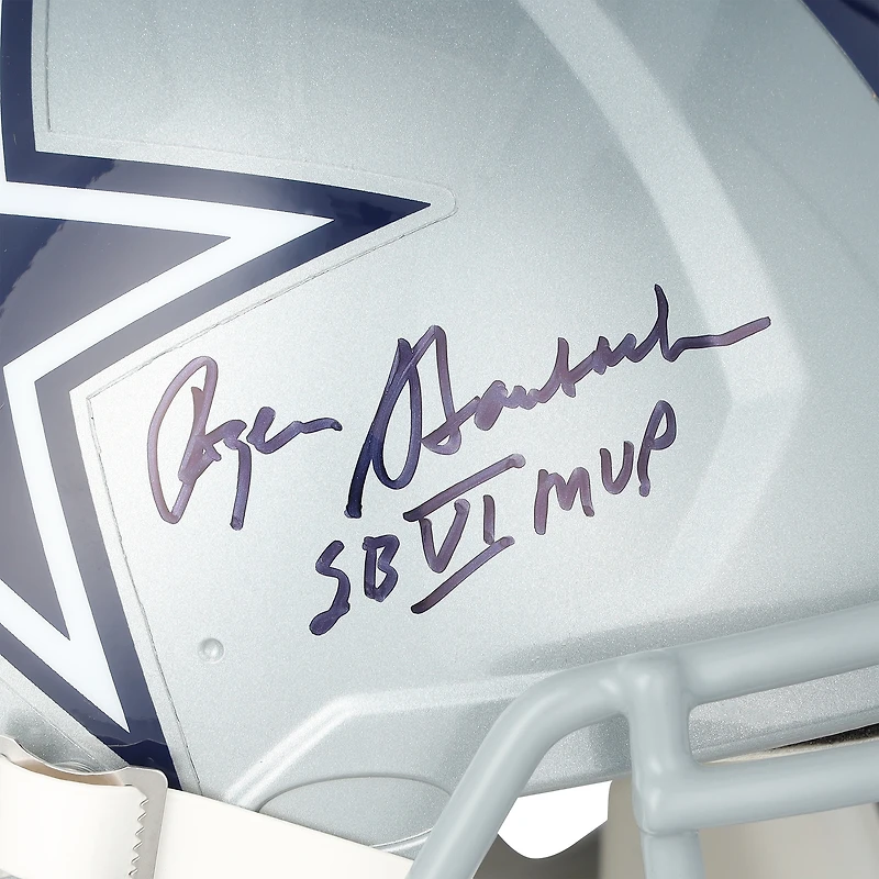 Roger Staubach Dallas Cowboys Autographed Riddell Speed Authentic Helmet with "SB VI MVP" Inscription