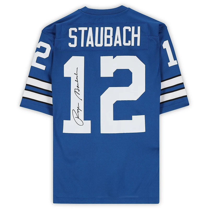 Roger Staubach Dallas Cowboys Autographed Royal Mitchell & Ness 1971 Authentic Jersey