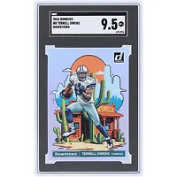 Terrell Owens Dallas Cowboys 2024 Panini Donruss Downtown Case Hit #8 SGC Authenticated 9.5 Card
