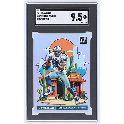 Terrell Owens Dallas Cowboys 2024 Panini Donruss Downtown Case Hit #8 SGC Authenticated 9.5 Card