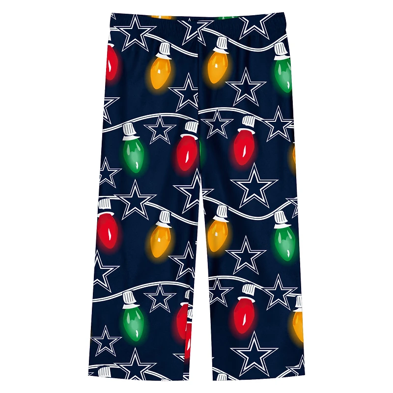 Ensemble pyjama à manches longues pour tout-petits Dallas Cowboys en deux pièces avec guirlande