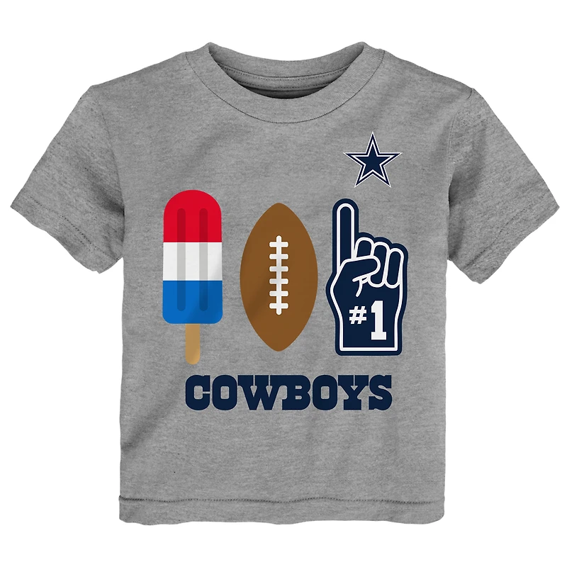 Toddler  Gray Dallas Cowboys Americana Pop T-Shirt