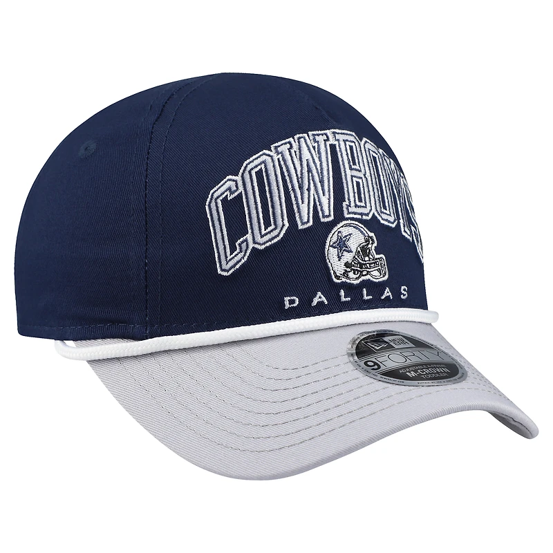 Toddler New Era Navy Dallas Cowboys Arch COOLERA 9FORTY A-Frame Adjustable Hat