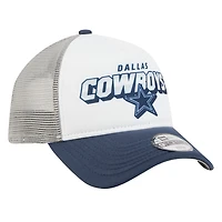 Toddler New Era White/Navy Dallas Cowboys Streak A-Frame 9FORTY Adjustable Hat