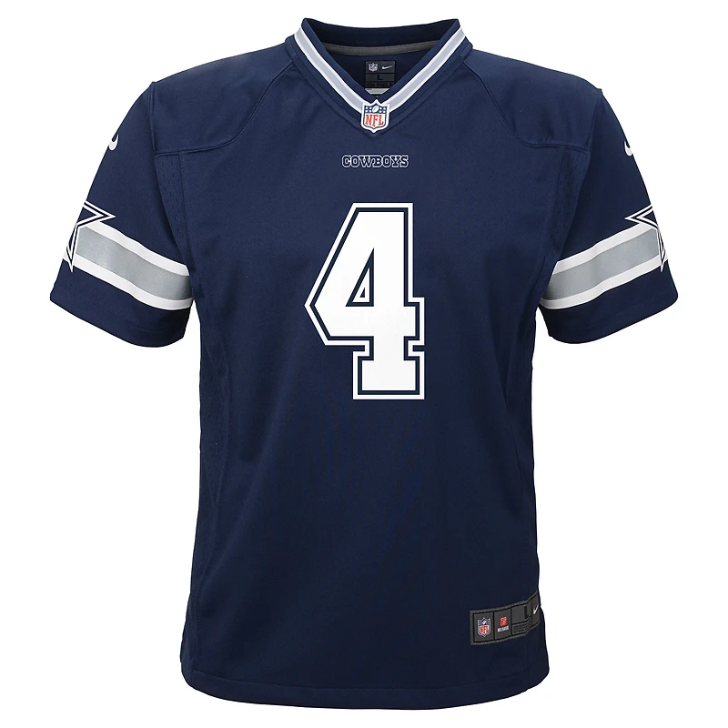 Maillot de match l'équipe Nike Dak Prescott des Dallas Cowboys, bleu marine, pour tout-petit