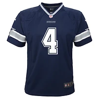 Maillot de match l'équipe Nike Dak Prescott des Dallas Cowboys, bleu marine, pour tout-petit