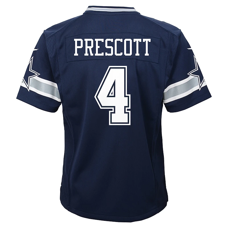 Maillot de match l'équipe Nike Dak Prescott des Dallas Cowboys, bleu marine, pour tout-petit