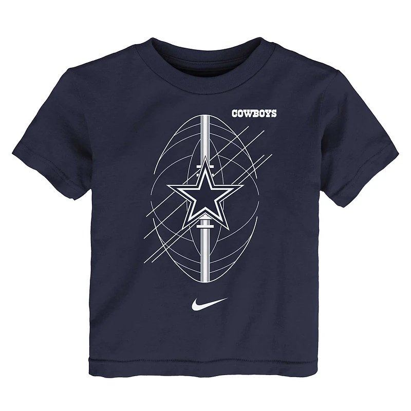 T-shirt Nike Dallas Cowboys Icon bleu marine pour tout-petit