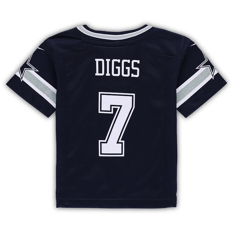 Maillot de match Nike Trevon Diggs bleu marine des Dallas Cowboys pour tout-petit
