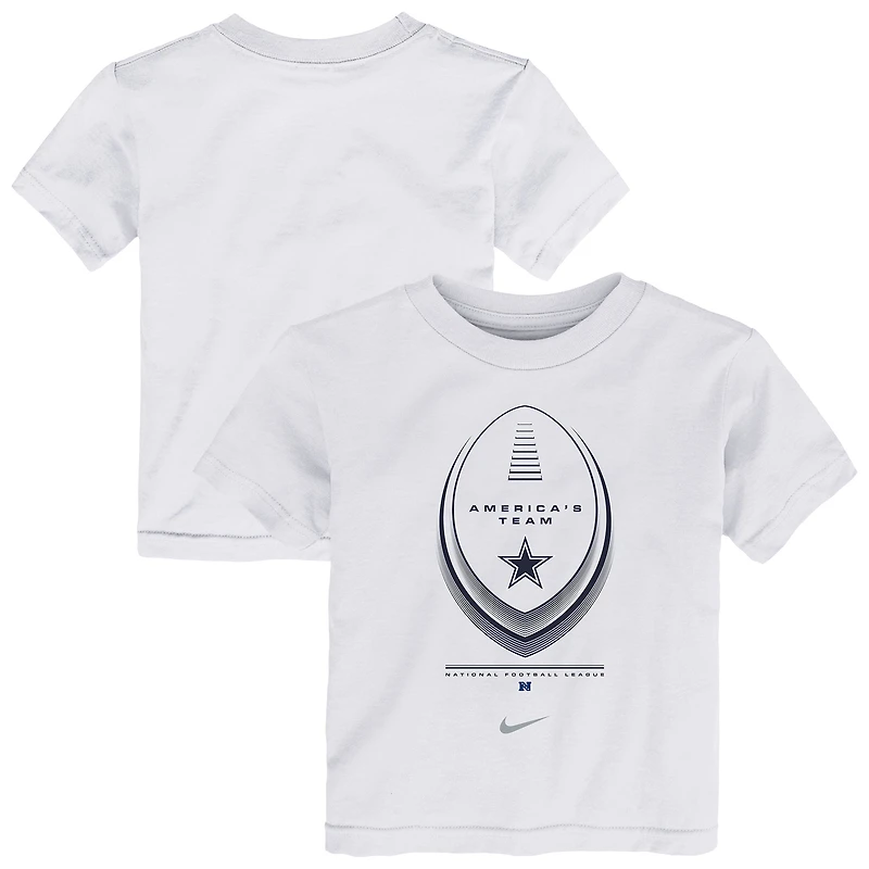 T-shirt Nike blanc Dallas Cowboys Icon Legend pour tout-petit