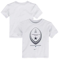 T-shirt Nike blanc Dallas Cowboys Icon Legend pour tout-petit