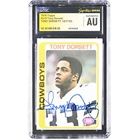 Tony Dorsett Dallas Cowboys Autographed 1978 Topps #315 CGC Authenticated Rookie Card