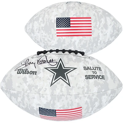 Tony Dorsett Dallas Cowboys Autographié Salute To Service Wilson Football 2024