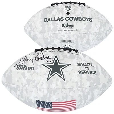 Tony Dorsett Dallas Cowboys Autographié Salute To Service Wilson Football 2024