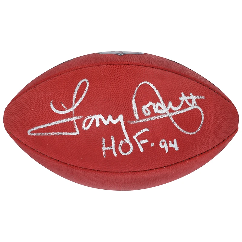 Ballon de football Duke en couleur autographié par Tony Dorsett des Cowboys de Dallas avec inscription « HOF 94 »