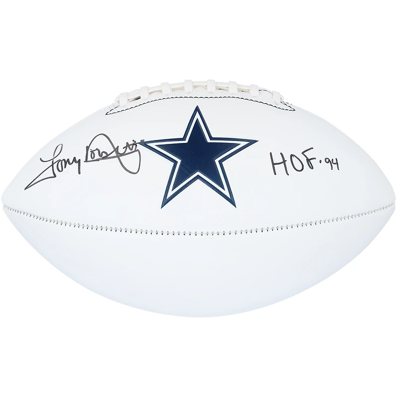 Tony Dorsett Dallas Cowboys Autographed Franklin White Panel Football with "HOF 94" Inscription