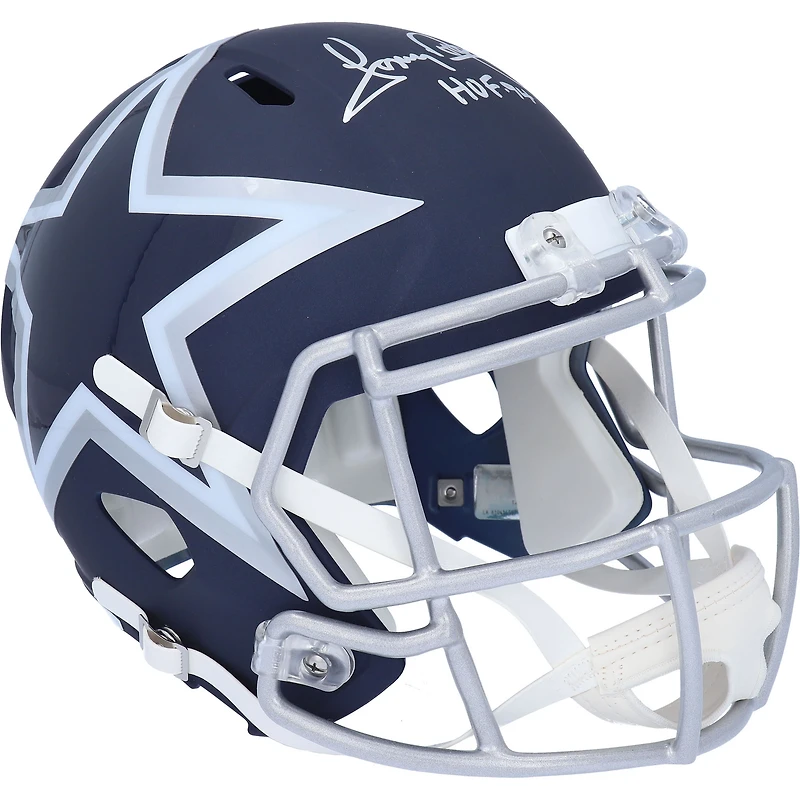 Casque réplique Riddell AMP Alternate Speed ​​autographié par Tony Dorsett des Dallas Cowboys avec inscription « HOF »