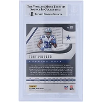 Tony Pollard Dallas Cowboys Autographié 2019 Panini Prizm #339 Beckett Fanatics Witnessed Rookie Card Authentifié