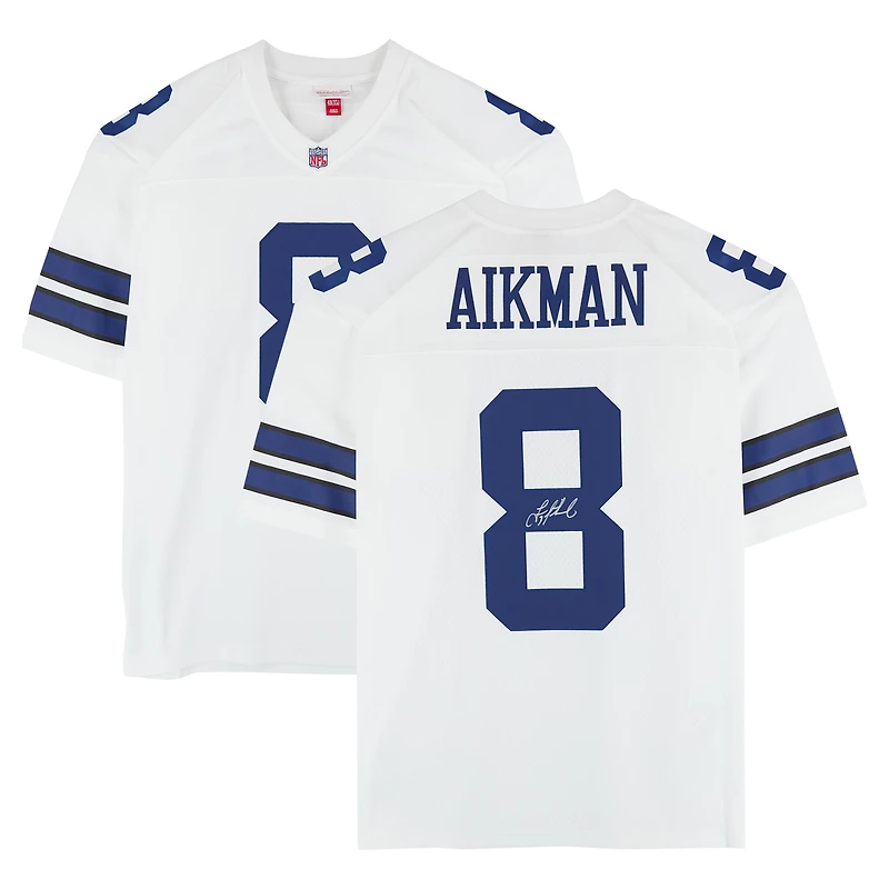 Maillot blanc dédicacé Mitchell & Ness Legacy 1992 des Cowboys de Dallas par Troy Aikman