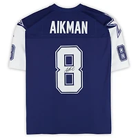 Maillot Mitchell & Ness Navy Legacy 1995 autographié par Troy Aikman des Cowboys de Dallas