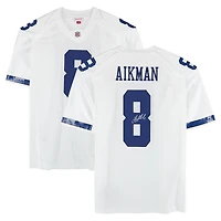 Maillot authentique blanc autographié par Troy Aikman des Cowboys de Dallas en 2000, signé Mitchell & Ness
