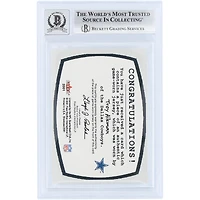 Troy Aikman Dallas Cowboys Autographed 2001 Fleer Showcase Patchwork Jersey Relic #TA Beckett Fanatics Witnessed Authenticated 10 Card