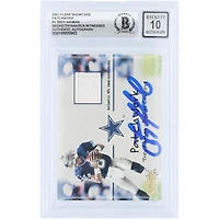 Troy Aikman Dallas Cowboys Autographed 2001 Fleer Showcase Patchwork Jersey Relic #TA Beckett Fanatics Witnessed Authenticated 10 Card