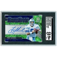 Troy Aikman Dallas Cowboys Autographed 2021 Panini Spectra Neon Green Prizm #RS-TA #7/20 SGC Authenticated 9/10 Card