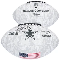 Troy Aikman Dallas Cowboys autographié 2024 Salute To Service Wilson Football