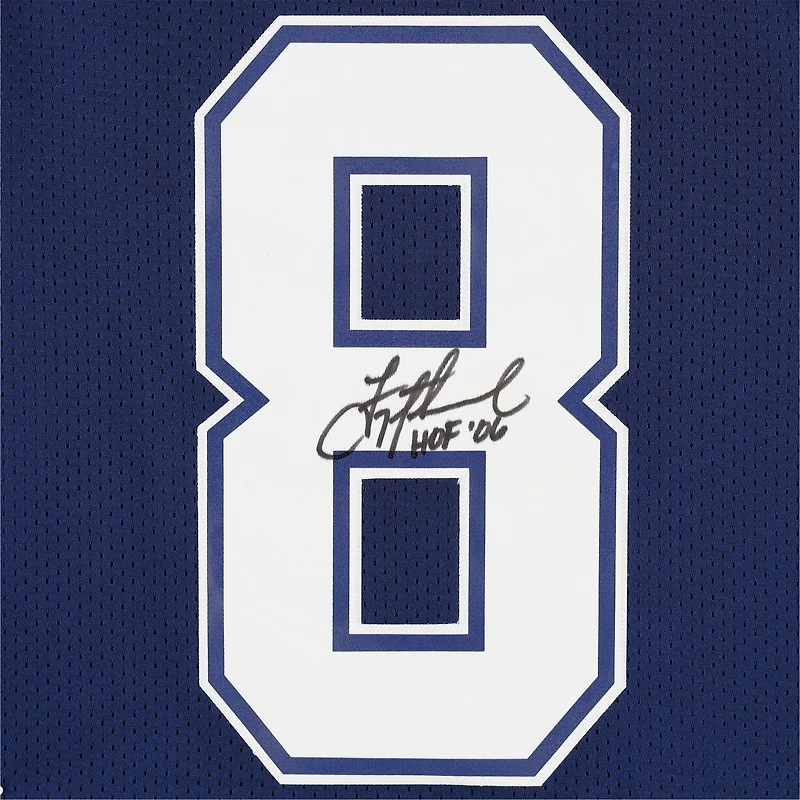 Troy Aikman Dallas Cowboys Autographed Blue Alternate Mitchell & Ness Authentic Jersey with "HOF 06" Inscription