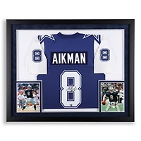 Troy Aikman Dallas Cowboys Autographed Framed Navy Alternate Mitchell & Ness Authentic Jersey with "HOF '06" Inscription