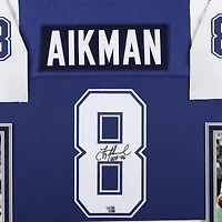Maillot authentique Mitchell & Ness autographié par Troy Aikman des Cowboys de Dallas avec inscription « HOF '06 »