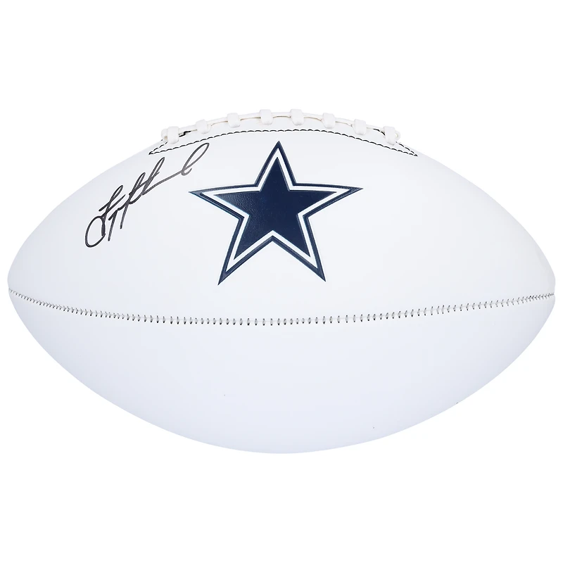 Ballon de football Franklin White Panel autographié par Troy Aikman des Cowboys de Dallas